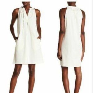 Theory White Nallane Light Poplin Dress,  Size 0